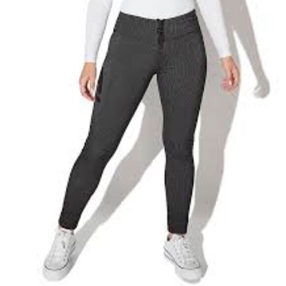 Valetta XL High Rise Ponte Pinstripe Leggings - Picture 3 of 9